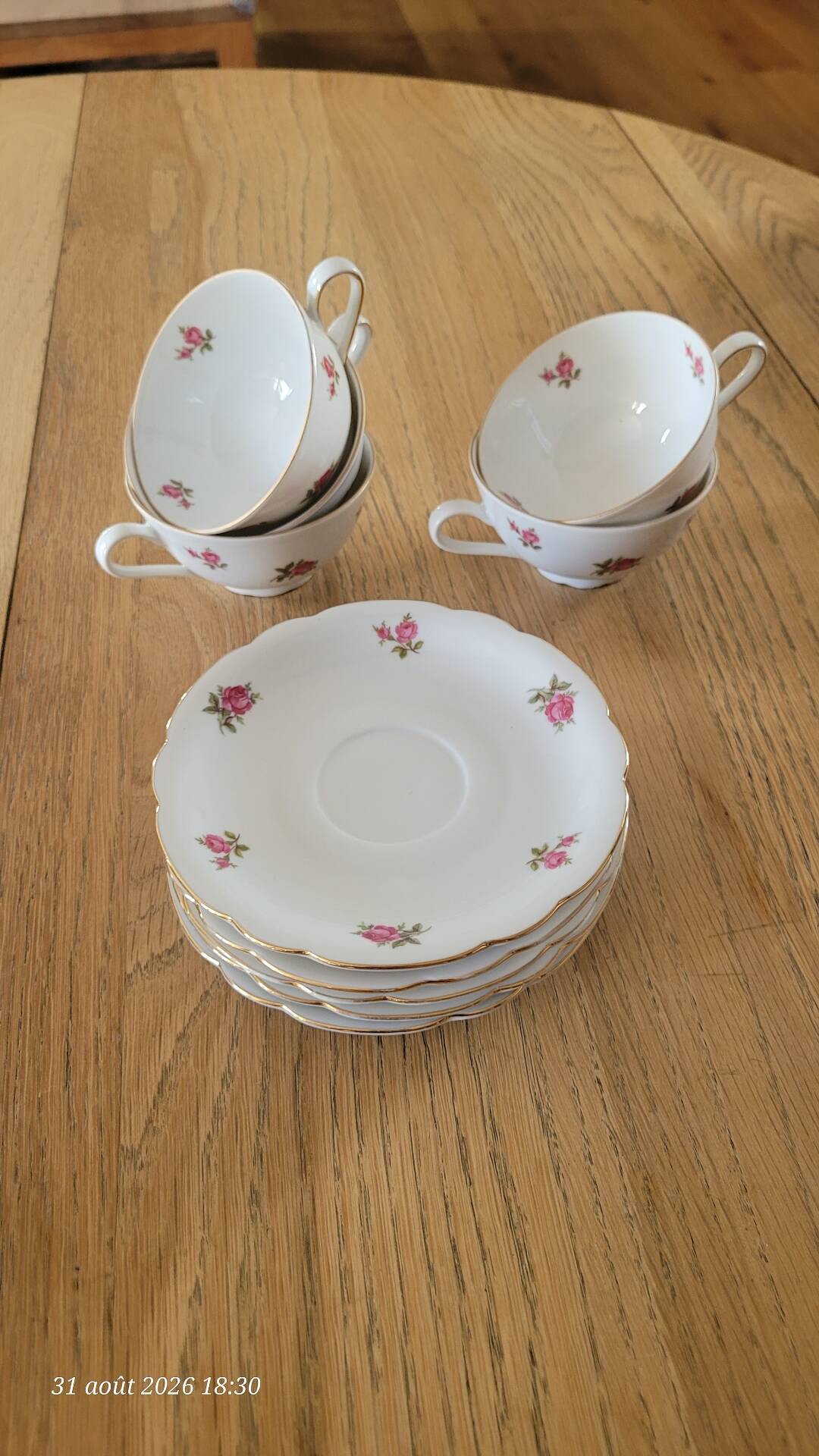 5 cups and saucers Seltmann Weiden Bavaria Model Nora