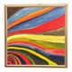 Huile sur toile originale suédoise – 'Fantasia/Färg' par R.C. Reyes – Datée de 1990 (au verso) – Vintage et encadrée – 67 x 67 cm (26,3" × 26,3")