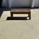 Petit banc en teck ancien rectangulaire quadripode d'Indonésie H20 L45