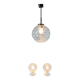 Lampes de chevet et suspension avec abat-jour en verre, par Graebe, années 1960, ensemble de 3
