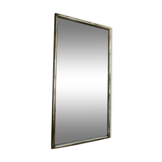 large old mirror with mercury and gilded wood middle XIX 92x173cm