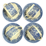 Set of 4 Churchill cups and saucers