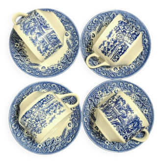 Set of 4 Churchill cups and saucers