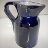 Old Cobalt Blue enamelled earthenware pitcher