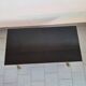 Vintage 1970 coffee table in bronze & glass with goat's foot legs 70s chic