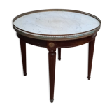 Tablr low dessu marble called "hot water bottle"