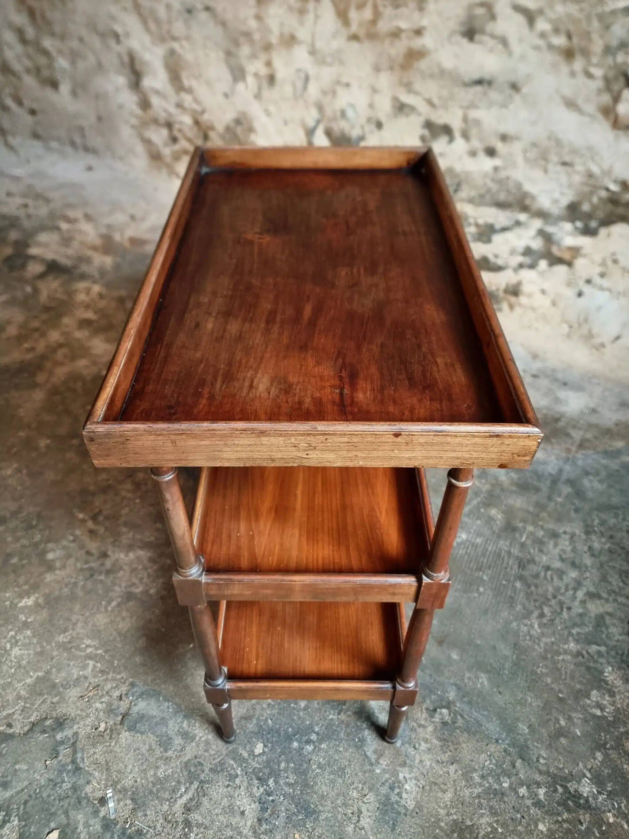 Vintage French shelf in cherry wood, 1920s.