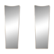 Pair of narrow gilt brass mirrors. Circa 1970.