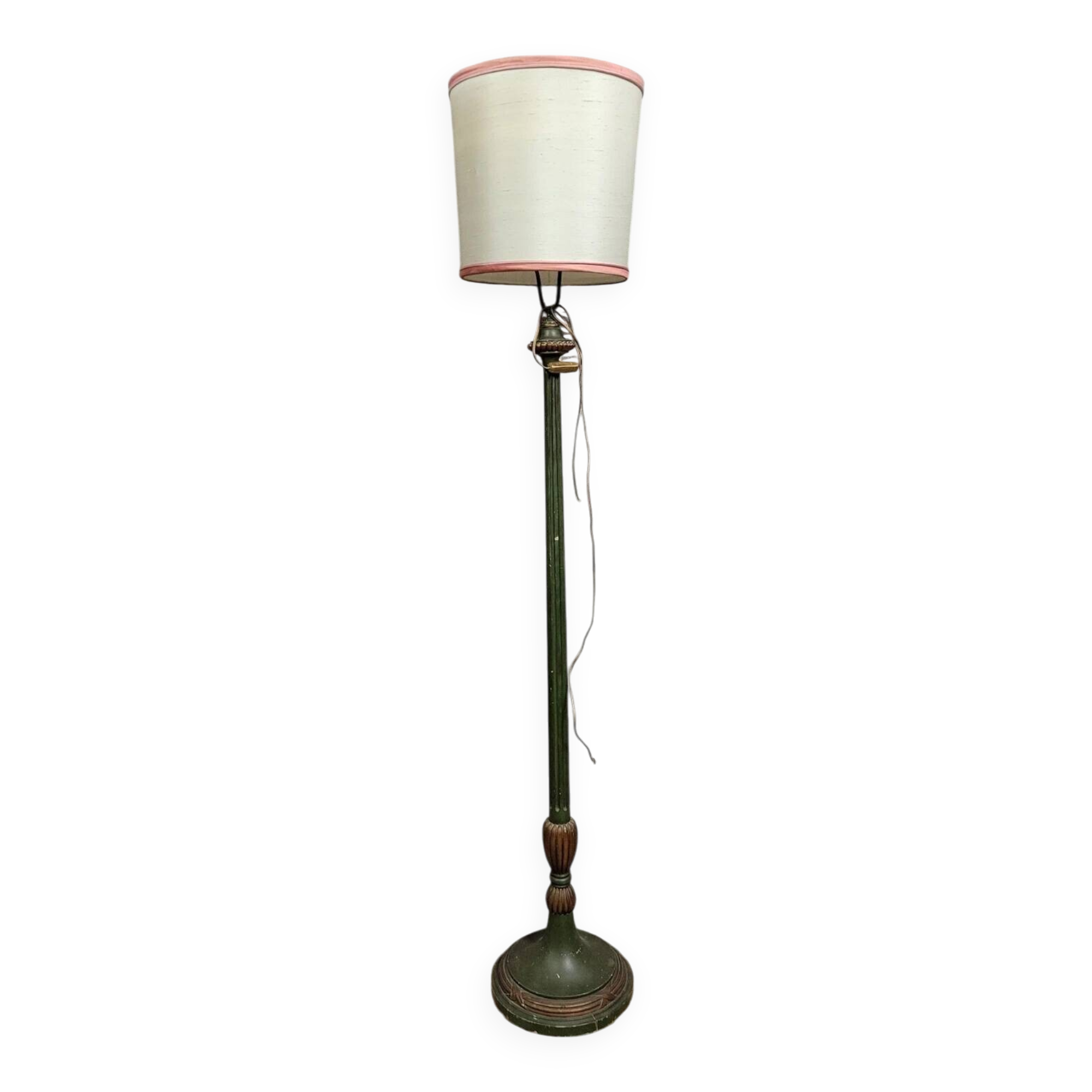 Louis XVI style floor lamp in lacquered and gilded wood circa 1880