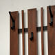 Wooden and metal wall coat rack, 1960