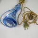 Vintage blue crystal table lamp Val Saint Lambert (unsigned)