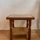 Wood, straw and glass side table, circa 1950