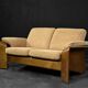 Modern Norwegian mid-century two-seater sofa, low-back loveseat Stressless Pegasus by Ekornes.