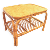 Vintage rattan coffee table