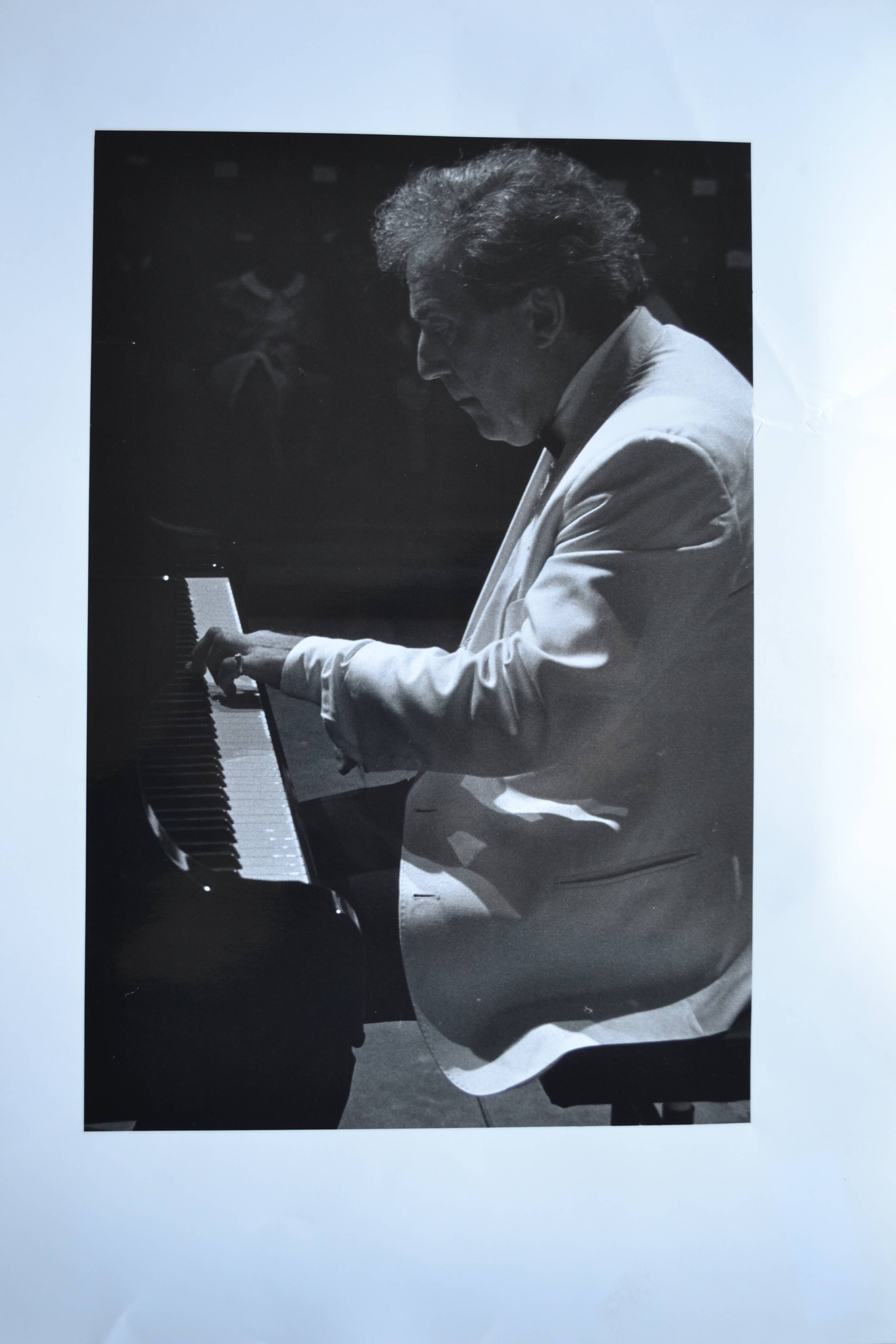 "piano pianist" original anonymous black & white photo