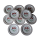 Set of 10 half-porcelain Lunéville dessert plates