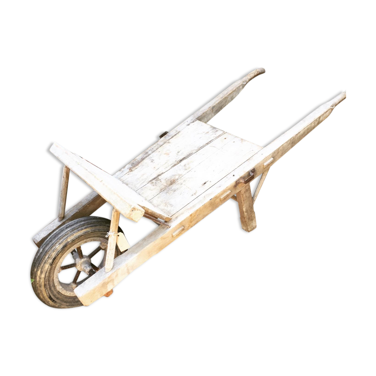 Decorative French Wooden Wheelbarrow