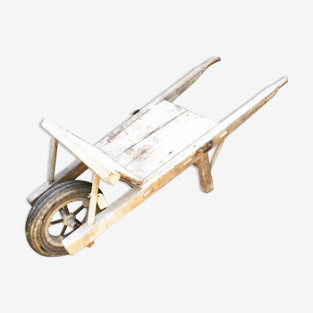 Decorative French Wooden Wheelbarrow