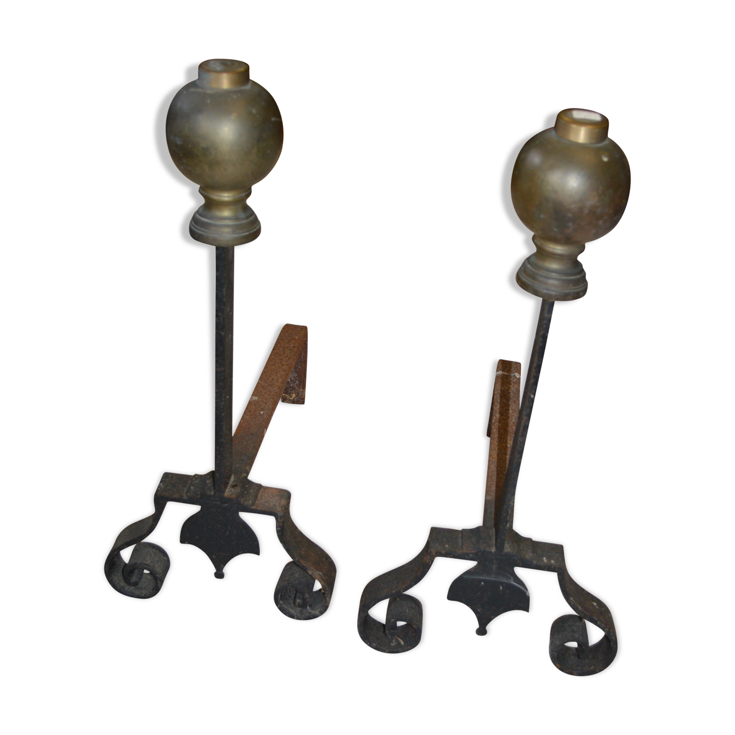 Wrought iron and brass channels