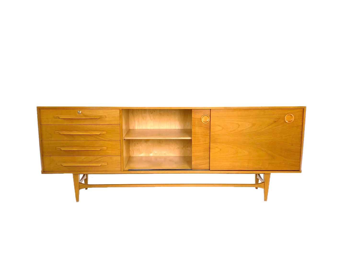 Vintage cherry wood sideboard - georg pollmann möbelfabrik, 1960s