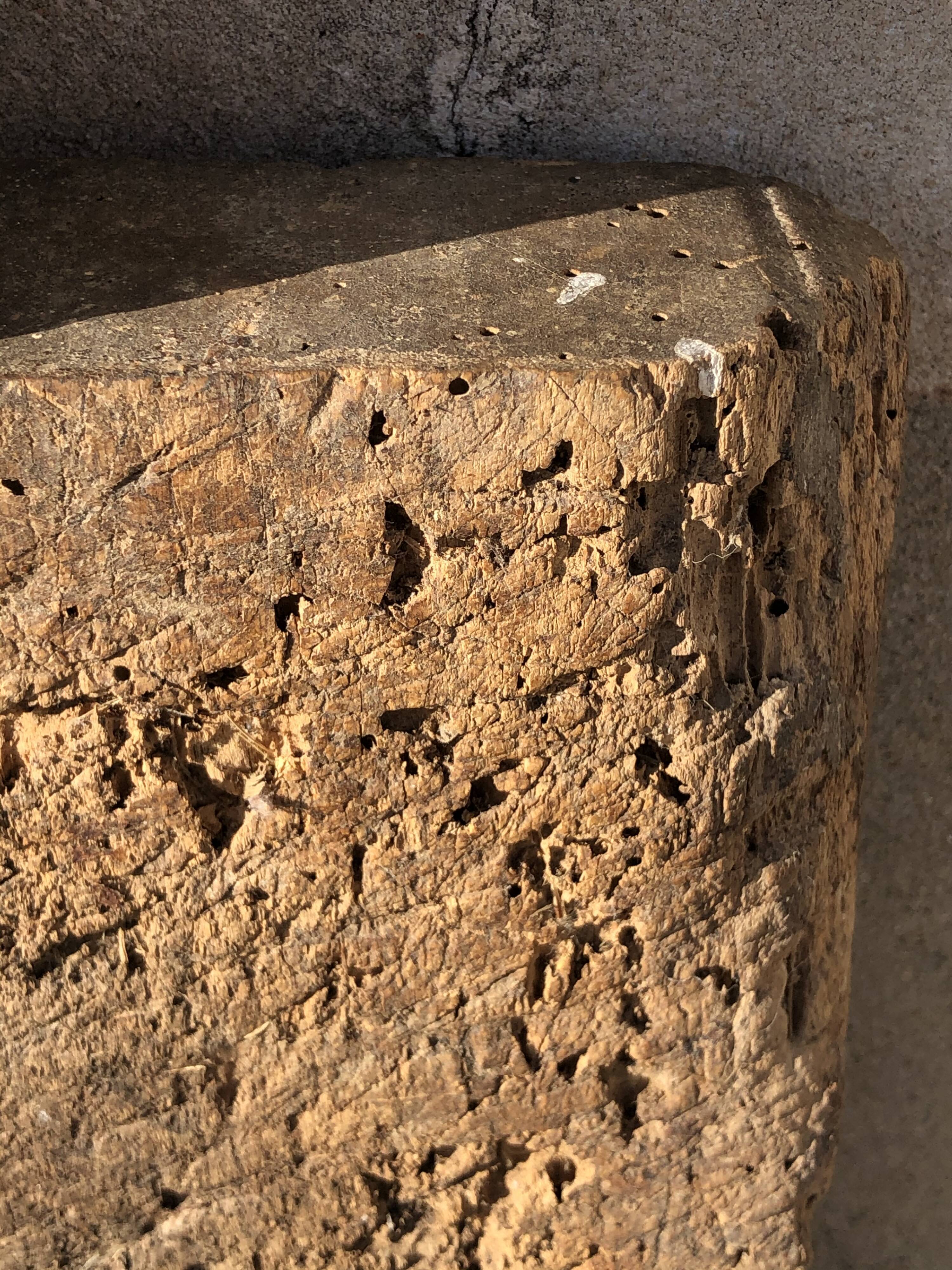 Old-fashioned butcher's butcher's board from vintage deco wood