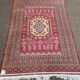 Hand-knotted Persian rug in burgundy grey 120x180.