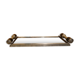 Top with bottom rectangular mirror in art deco style with two wooden cuffs France