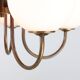 Vintage Italian Brass and Opaline Chandelier in Copper Color, 70s