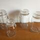 Lot of 4 vintage glass jars