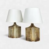 Pair of Haico Nitzsche ceramic table lamps for Soholm, Denmark