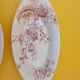 2 dishes Choisy le Roi Avellan Boulenger ironstone red floral decoration