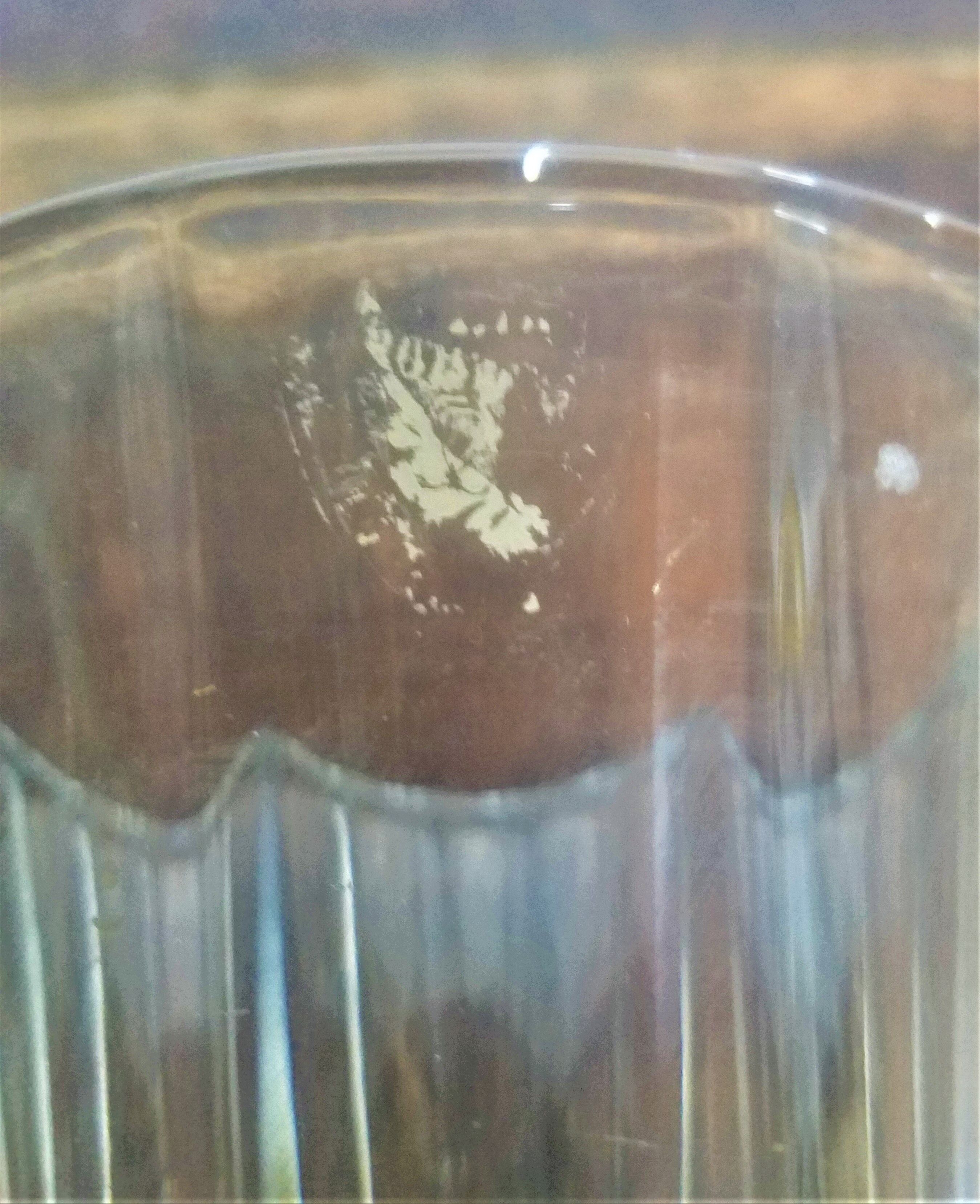 Pointed moulded glass vase