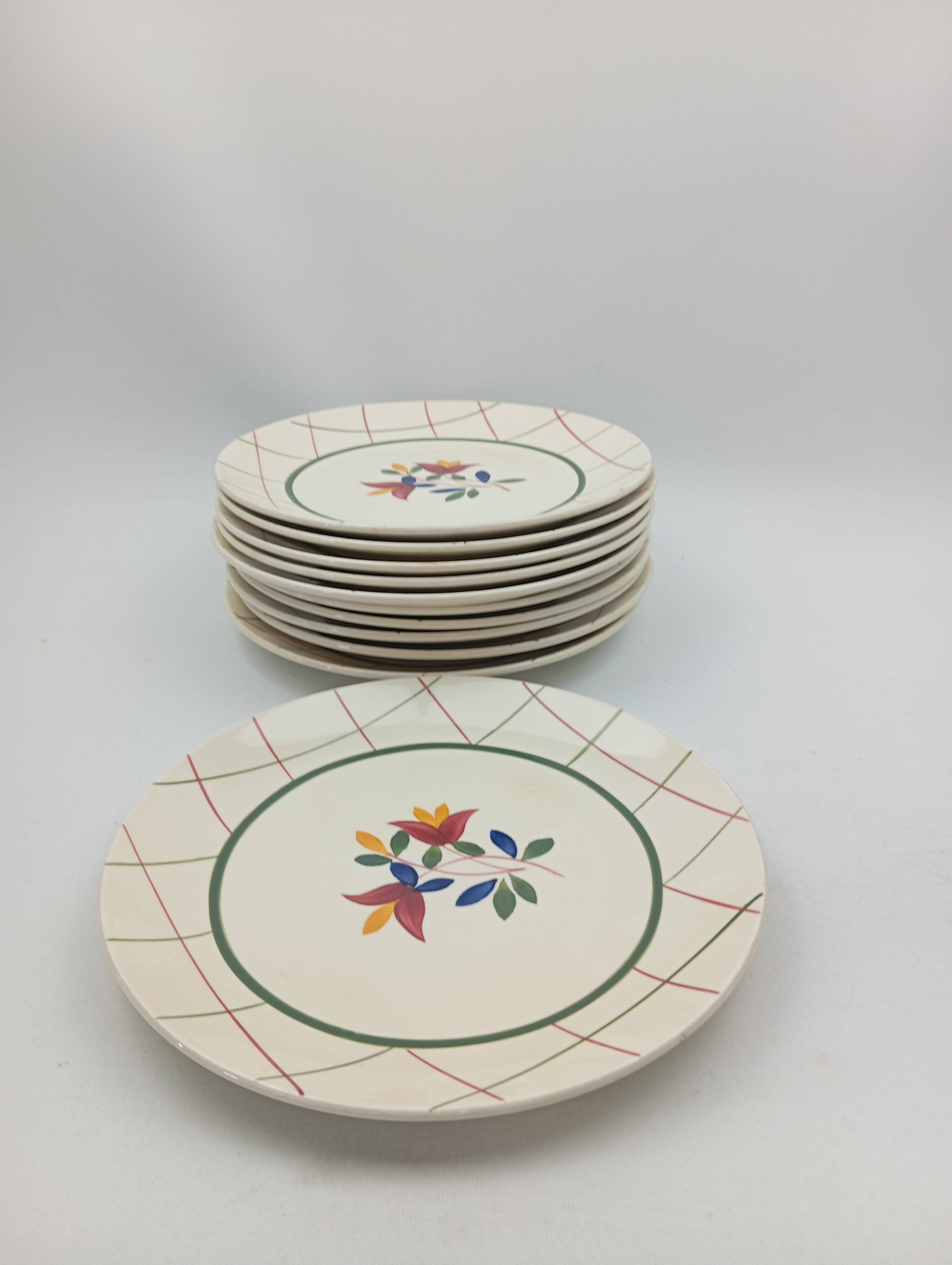 Gien 11 dessert plates tamaris model 20 cm