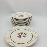 Gien 11 dessert plates tamaris model 20 cm