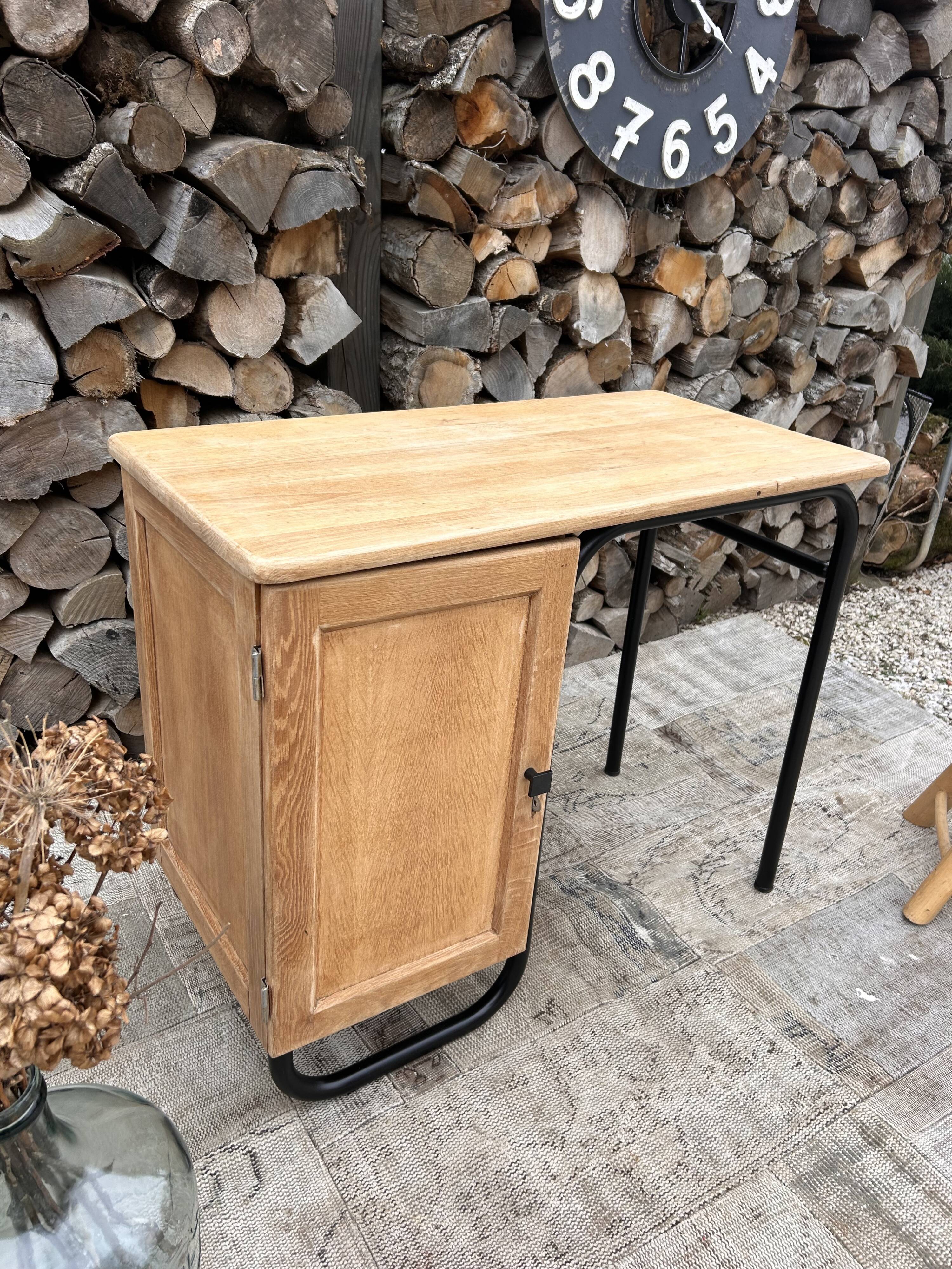 Vintage wood and metal desk