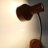 orange articulated desk lamp 1970's