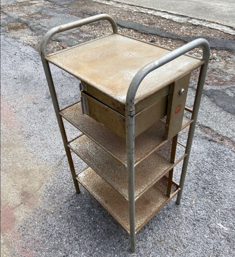 1950 - Architect service industrial furniture in openwork sheet metal