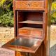 Small secretary in Marquetry of Losanges and Bronze