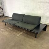 Harvink The Mission sofa with black frame and dark gray upholstery