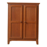 Armoire en chêne vintage pour poupée jouet ancien pieds compas années 50