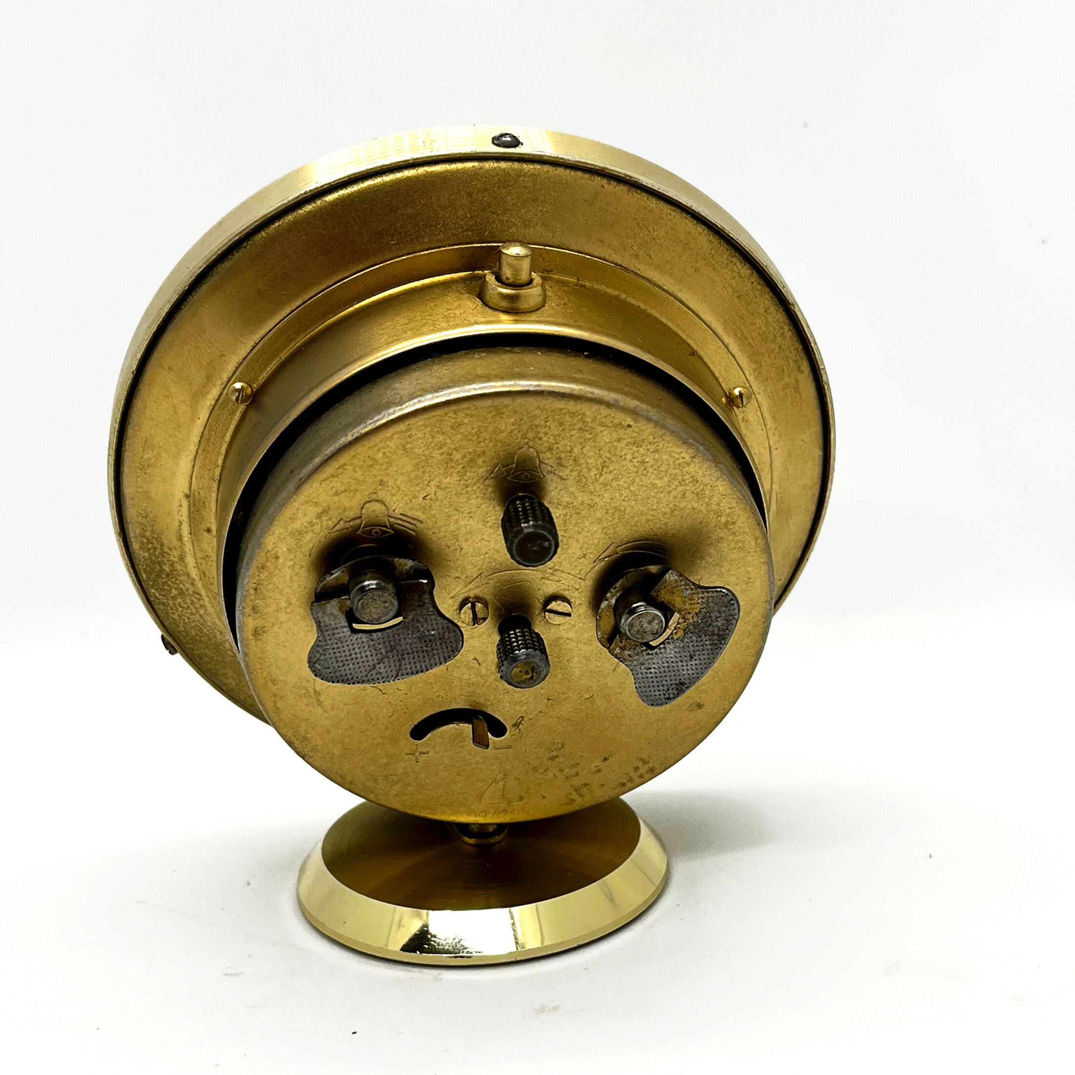 Brass alarm clock, UMF Ruhla, Germany, 1960s