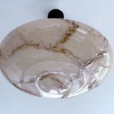 Art Deco Pink Glass Bakelite Pendant Light