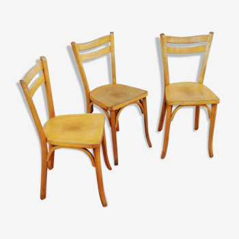 Set de 3 chaises bistrot Baumann