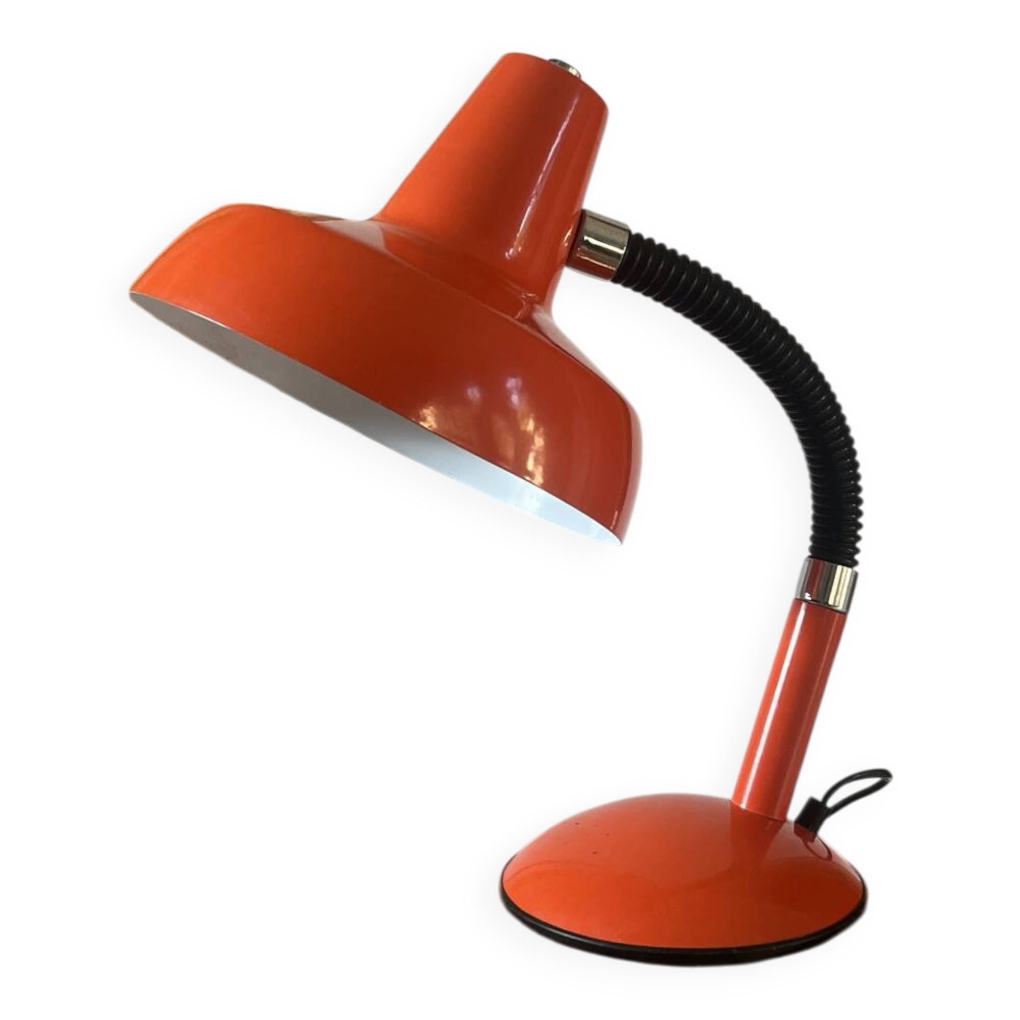 Vintage orange metal lamp