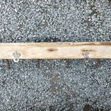 antique coat rack with 4 cast iron hooks