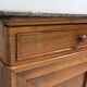 Bedside table in solid walnut with Marble Ste Anne, 1900