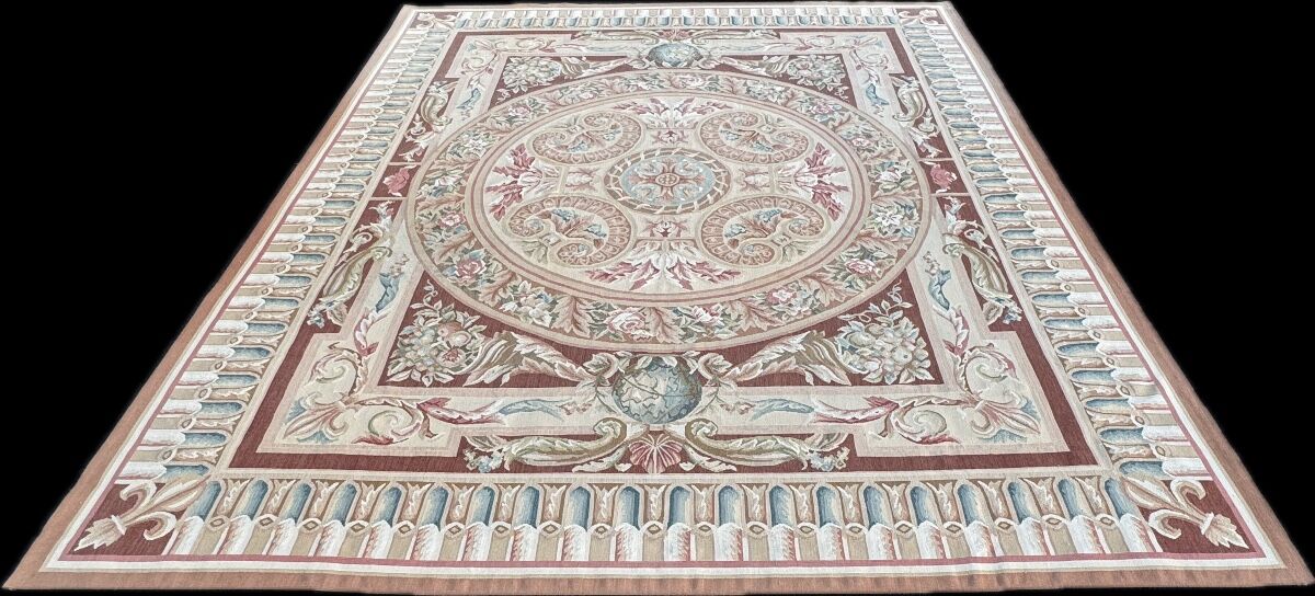 Aubusson style knotted rug 312x245 cm