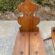 Pair of vintage Tyrolean chairs in solid wood