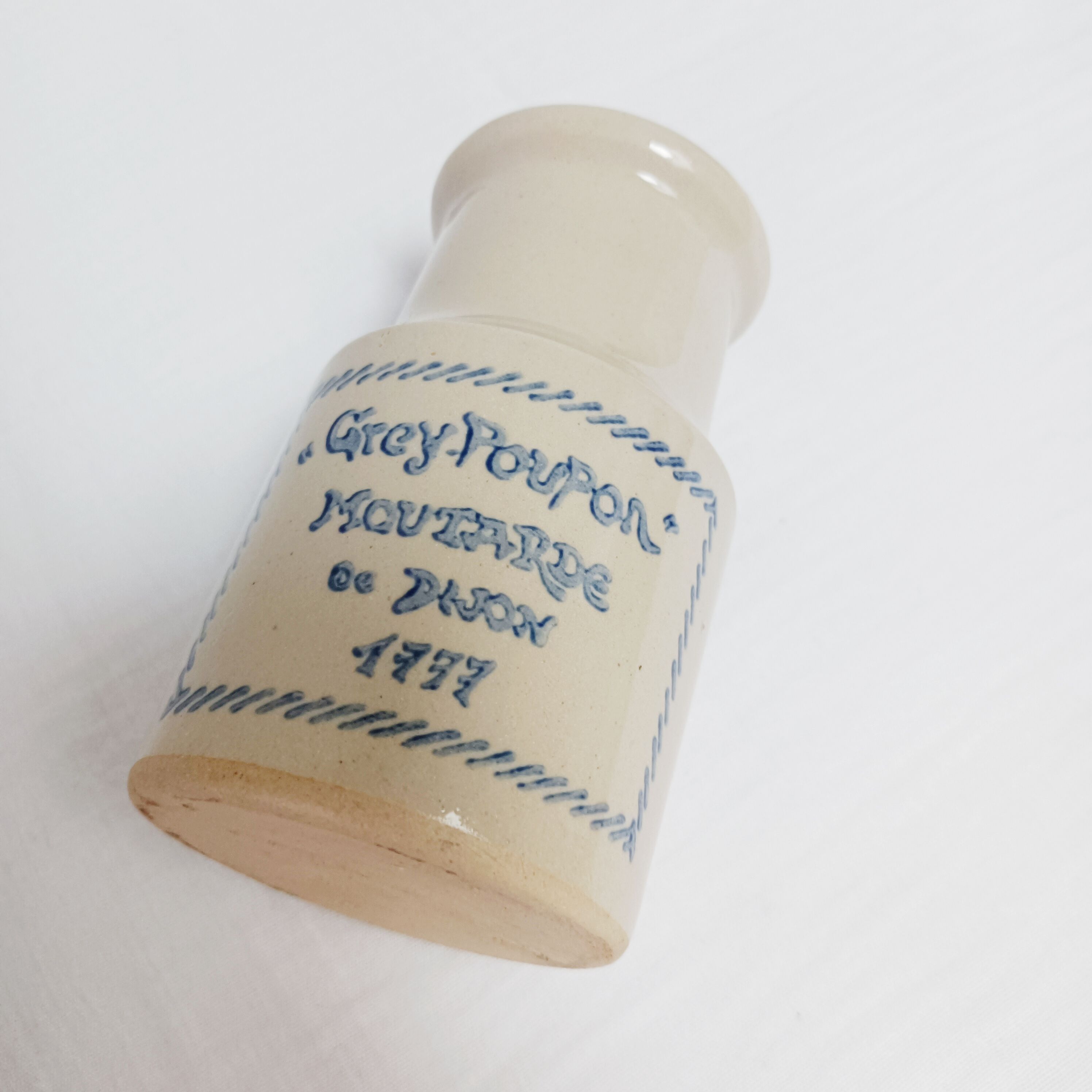 Grey Poupon stoneware mustard pot