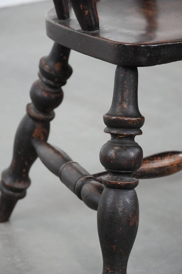 Chaise de capitaine anglaise antique / chaise de bureau du début du 19e siècle